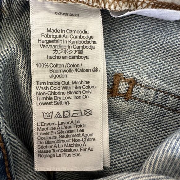 Madewell Relaxed High Waisted Denim Shorts Distressed 3 Inch Size 27 - Picture 8 of 8